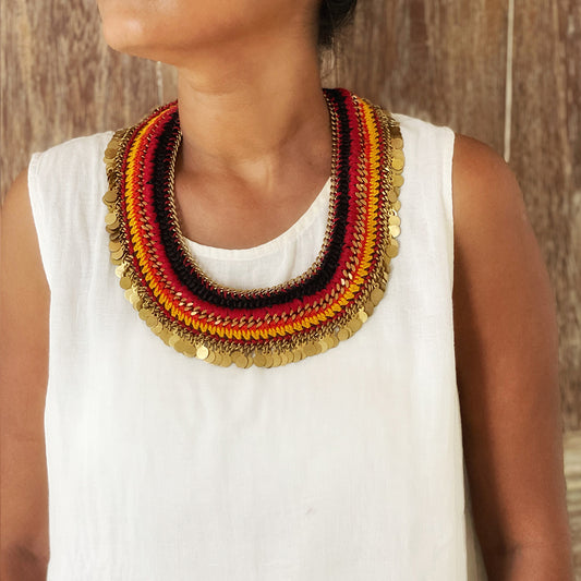 Nomad Silk Handcrafted Necklace by Mayabazaar