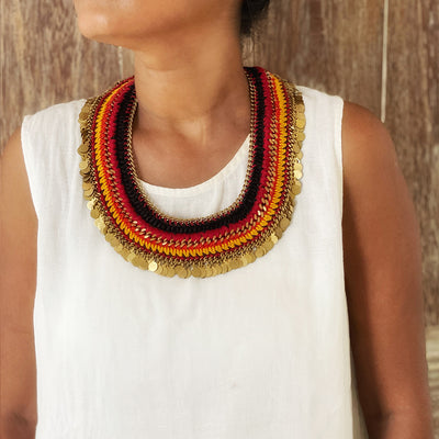 crochet work necklace