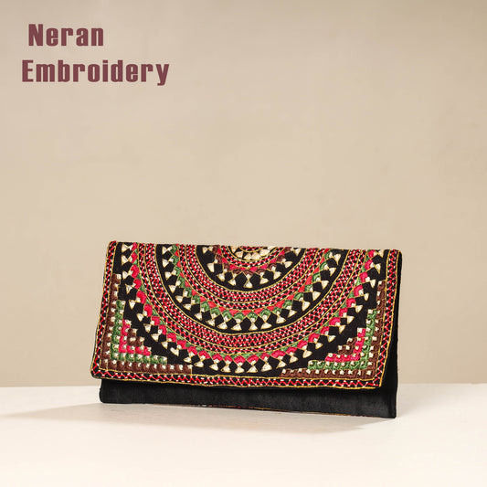 Kutch Neran Embroidery Mashru Silk Wallet