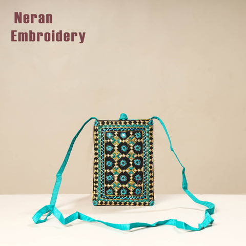 embroidery mobile sling bag