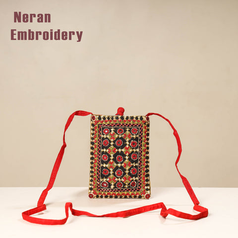 embroidery mobile sling bag