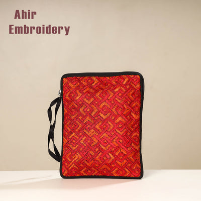 Kutch Ahir Embroidery Silk Tablet Pouch
