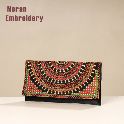 Kutch Neran Embroidery Mashru Silk Wallet