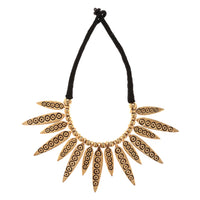 gold beadwork necklace