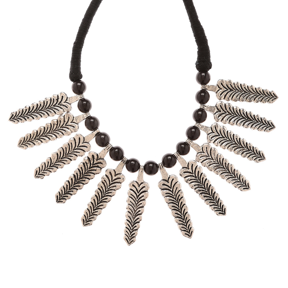 metal beadwork necklace