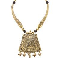 gold beadwork necklace