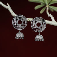 Antique Silver Finish Oxidised Special Brass Base Earrings