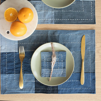 upcycled denim table mat
