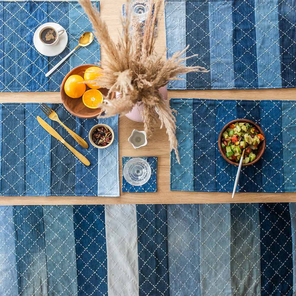 upcycled denim table mat