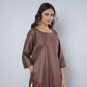 Buy iTokri Casuals - Tussar Silk Long Kurta for Women