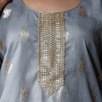  Banarasi Silk Kurta with Palazzo & Dupatta Set
