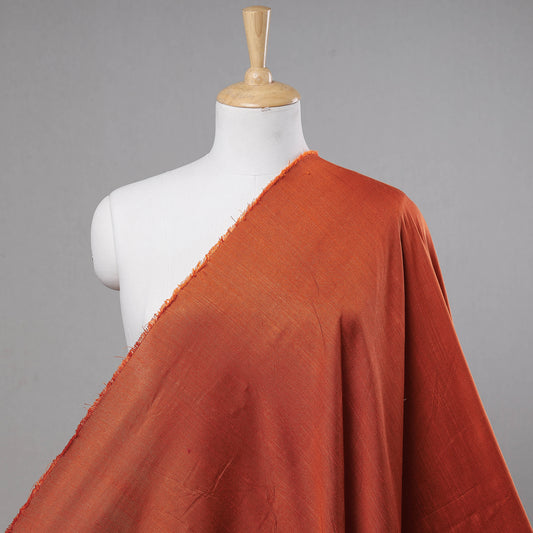 Orange - Plain Slub Silk Fabric