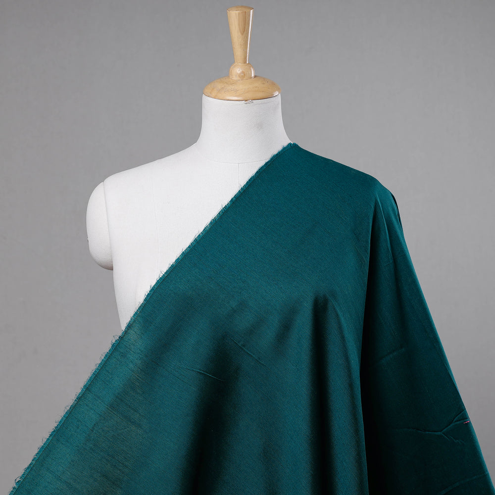 Green - Plain Slub Silk Fabric 05