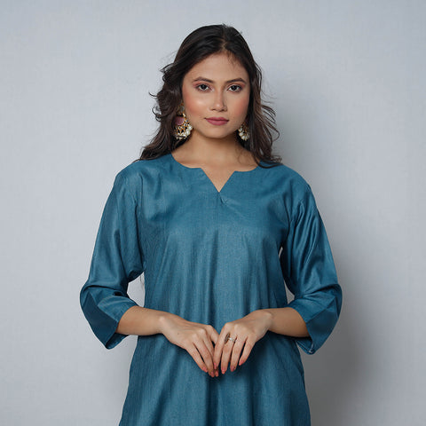 plain silk kurta