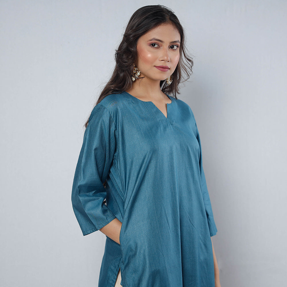 plain silk kurta