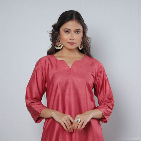 plain silk kurta