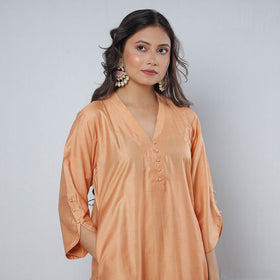  iTokri Casuals - Tussar Silk Long Kurta for Women