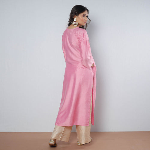 plain silk kurta