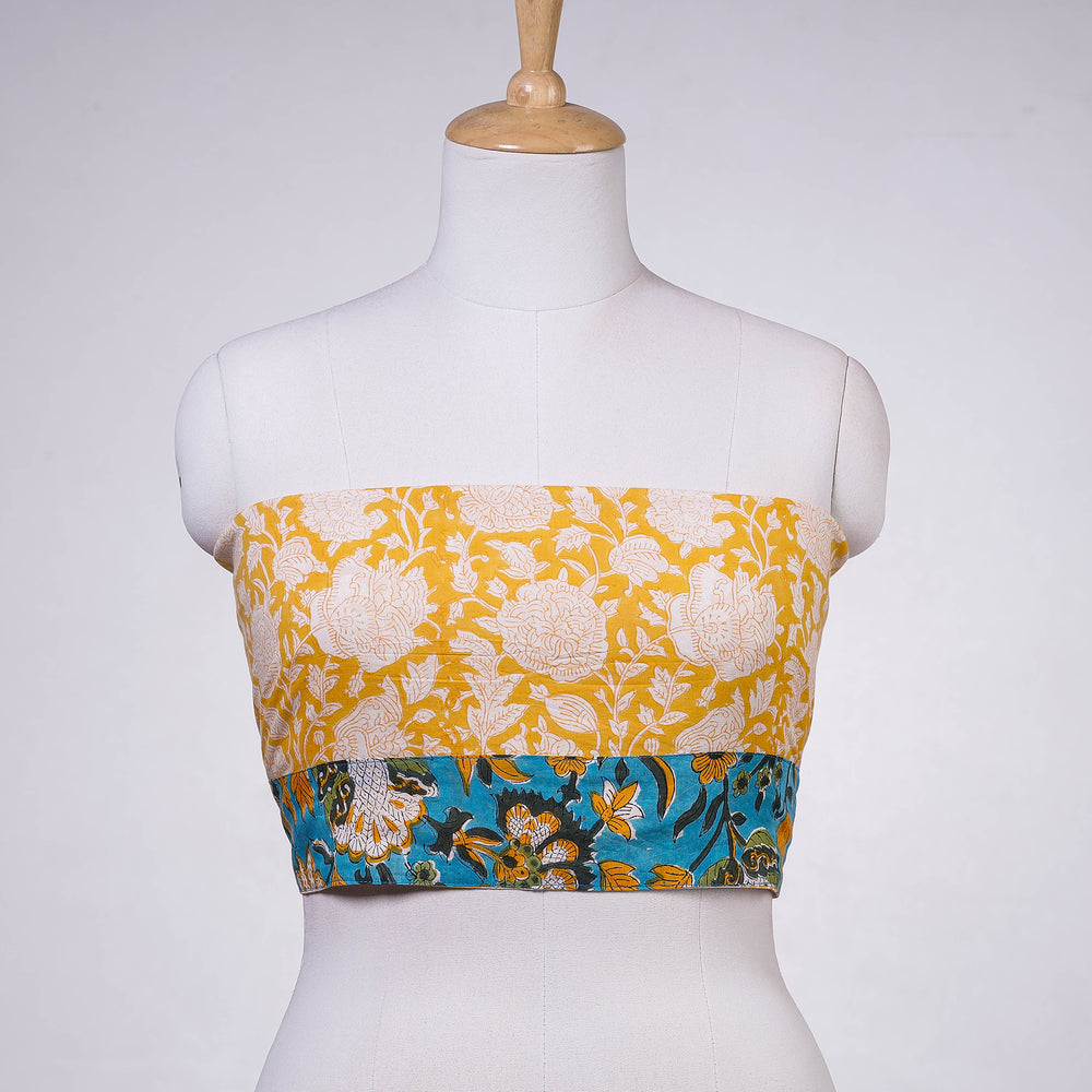 block printed blouse piece