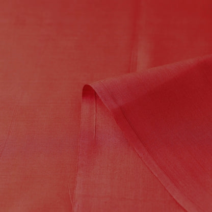 Red - Vidarbha Tussar Silk Cotton Handloom Fabric