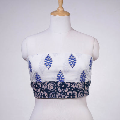 block printed blouse piece