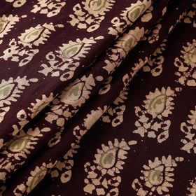Brown - Hand Printed Cotton Batik Fabric