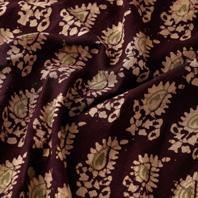 Brown - Hand Printed Cotton Batik Fabric