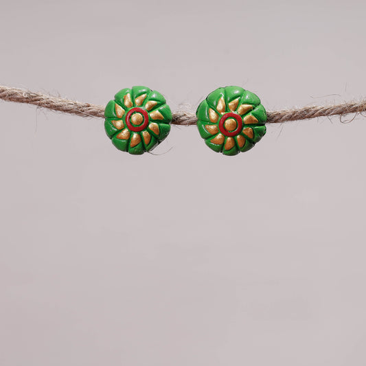 Handpainted Terracotta earrings