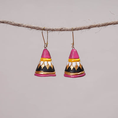 Bishnupur Handpainted Terracotta Earrings