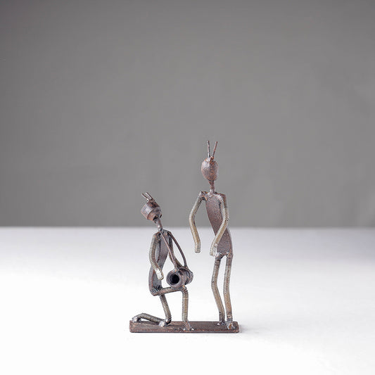 Folk Dance - Handmade Recycled Metal Sculpture by Debabrata Ruidas