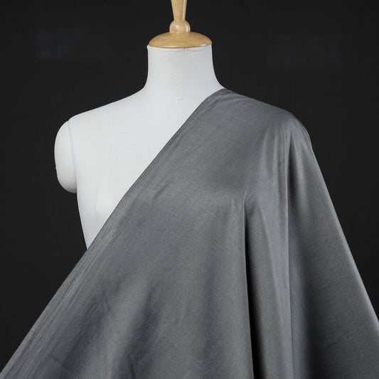 Grey - Vidarbha Tussar Silk Cotton Handloom Fabric