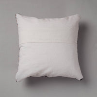 Blue - Applique Cutwork Cotton Cushion Cover (16 x 16 in)