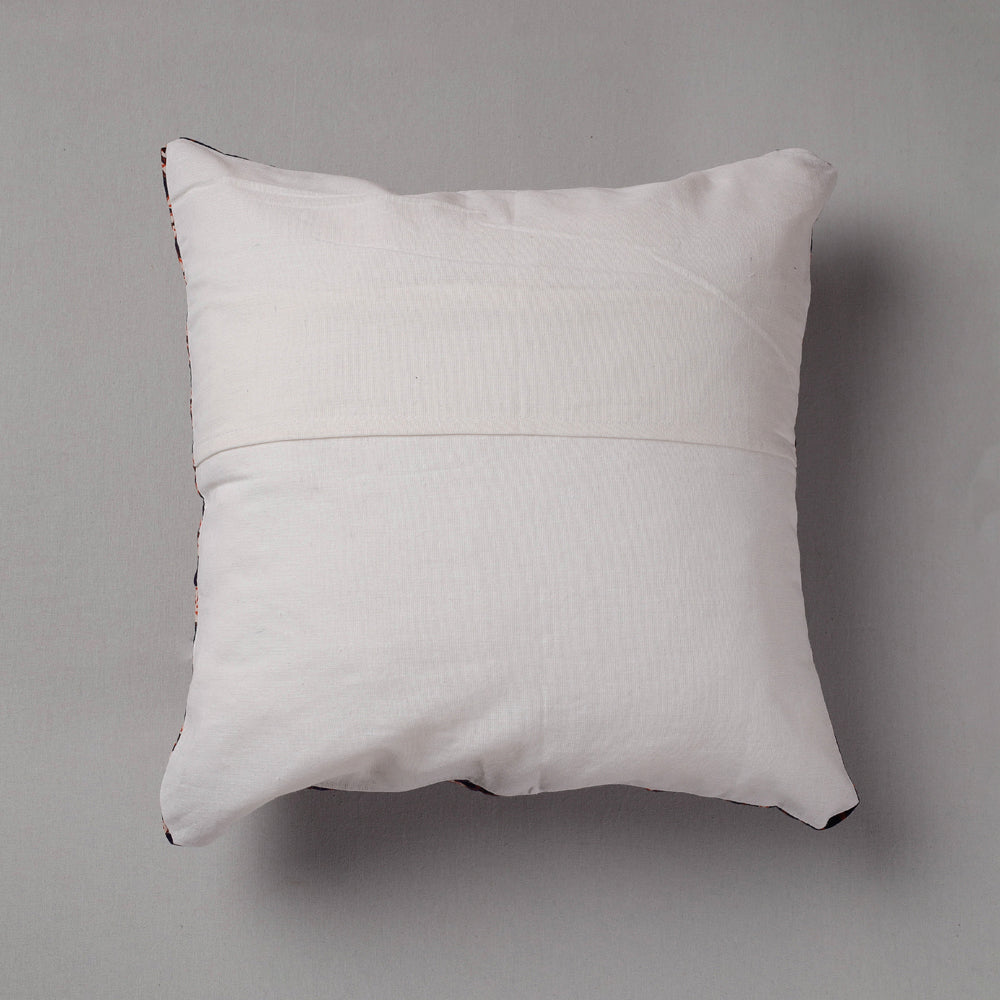 Maroon - Applique Cutwork Cotton Cushion Cover (16 x 16 in)
