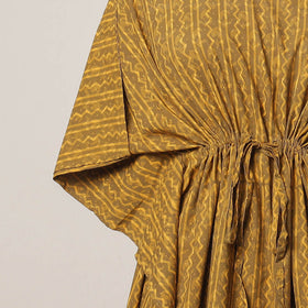 Buy Hand Block Printed Cotton Kaftan with Tie-Up Waist l iTokri.com