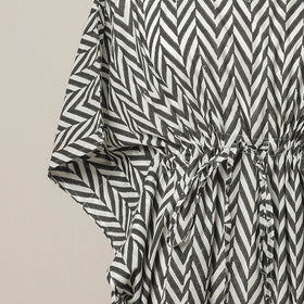  Sanganeri Printed Cotton Kaftan with Tie-Up Waist l iTokri.com