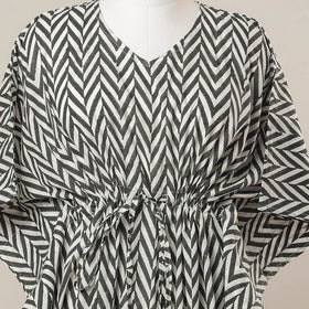  Sanganeri Printed Cotton Kaftan with Tie-Up Waist l iTokri.com