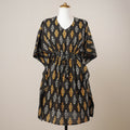  Sanganeri Printed Cotton Kaftan with Tie-Up Waist 