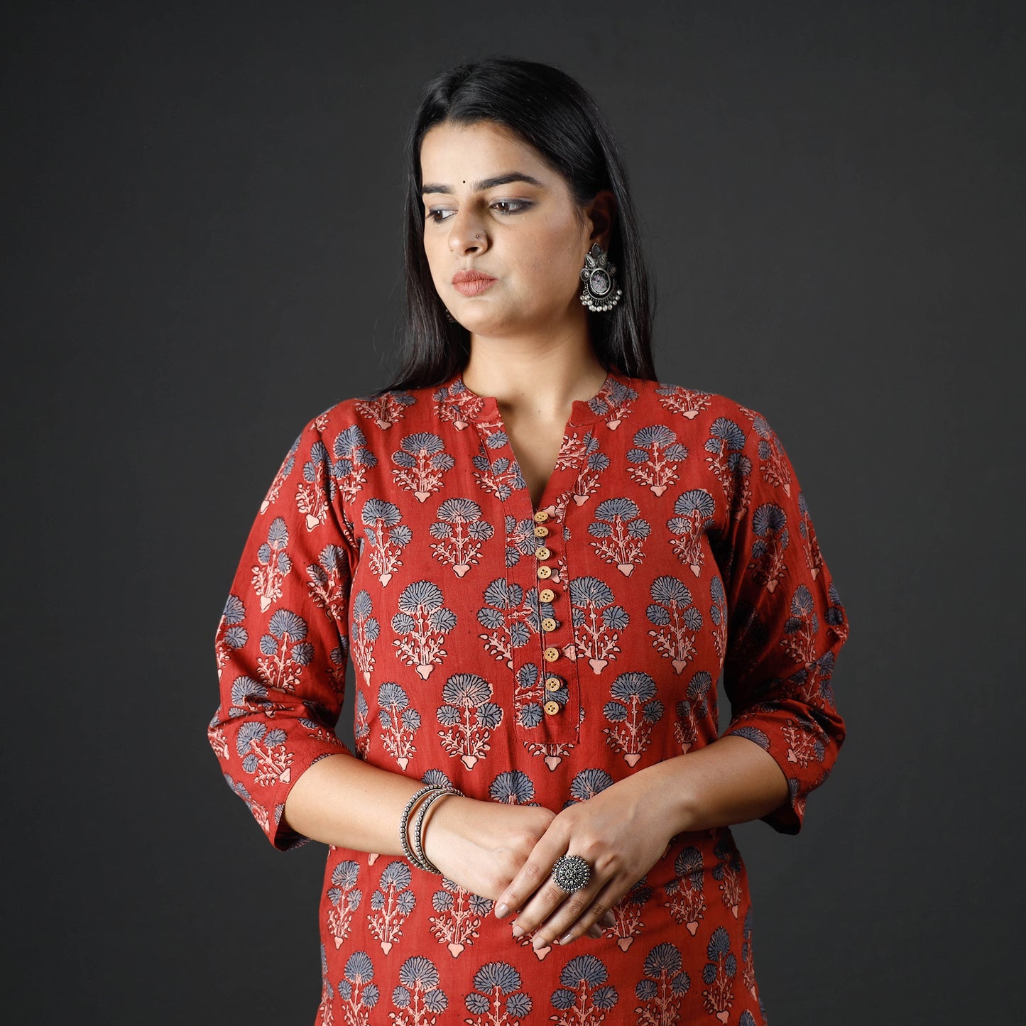 Indigo Ajrakh Block Printing Kurta