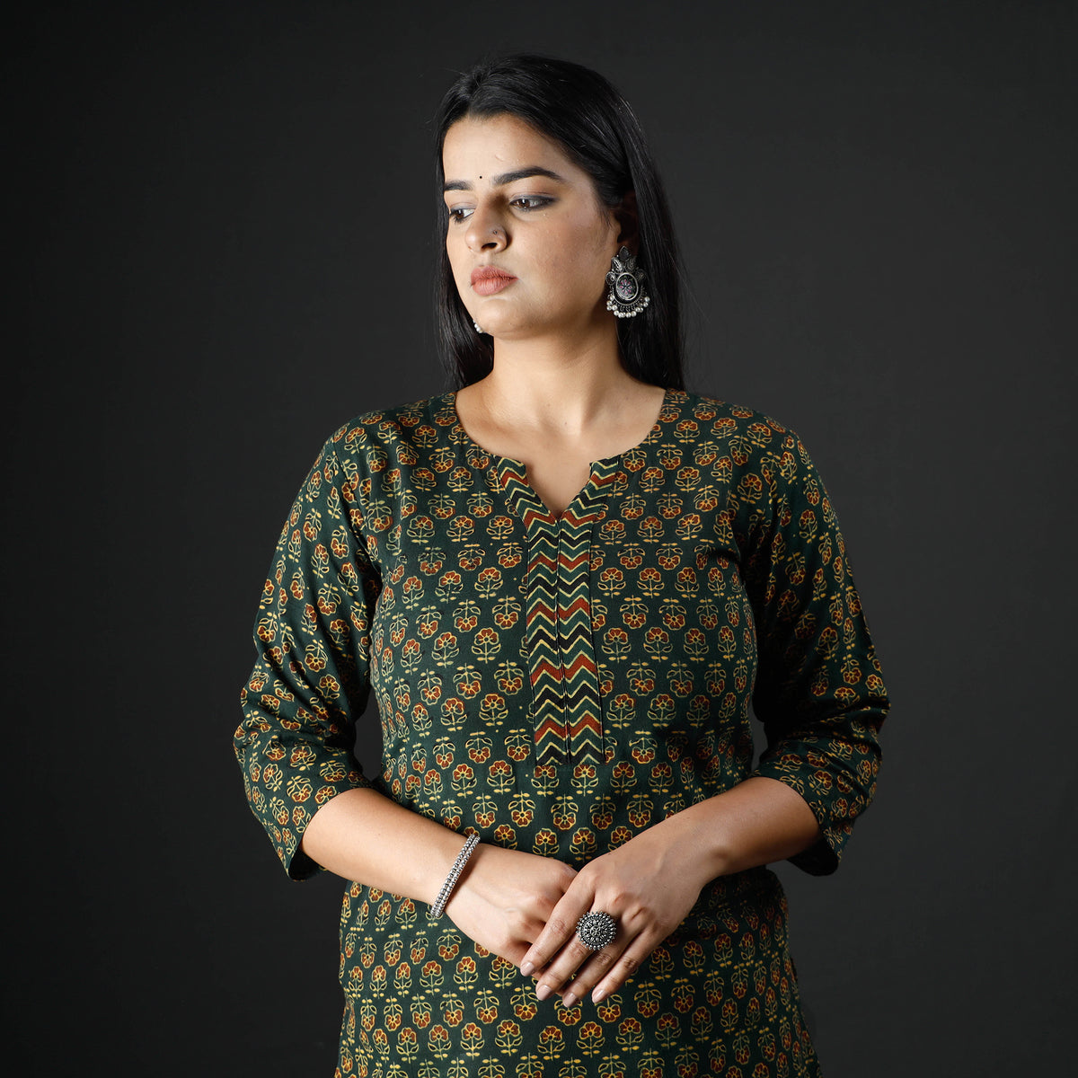 ajrakh cotton kurta