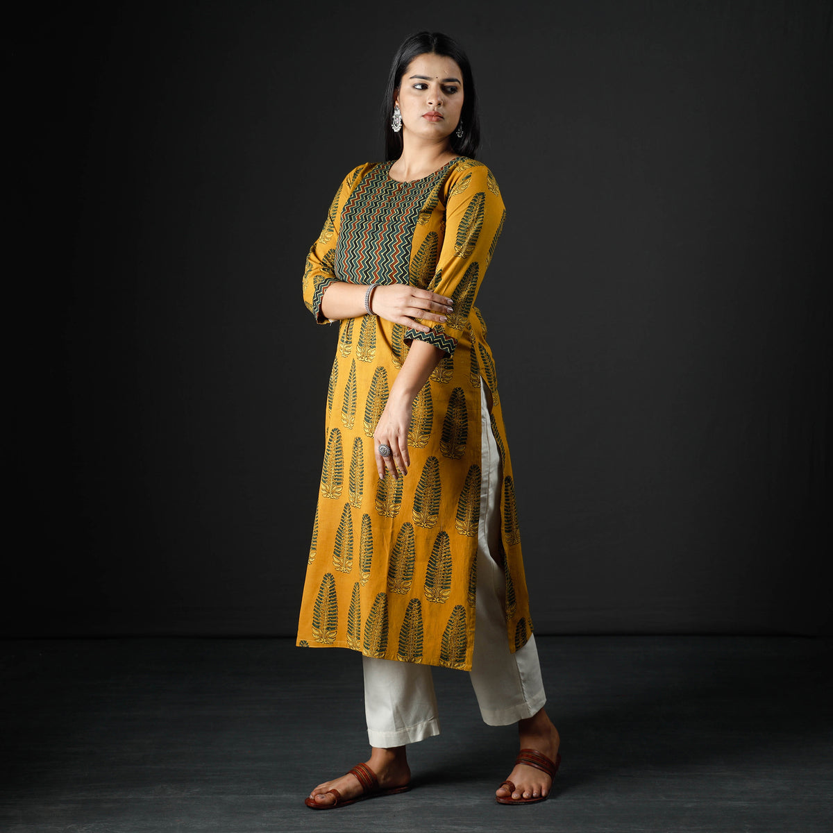 ajrakh cotton kurta