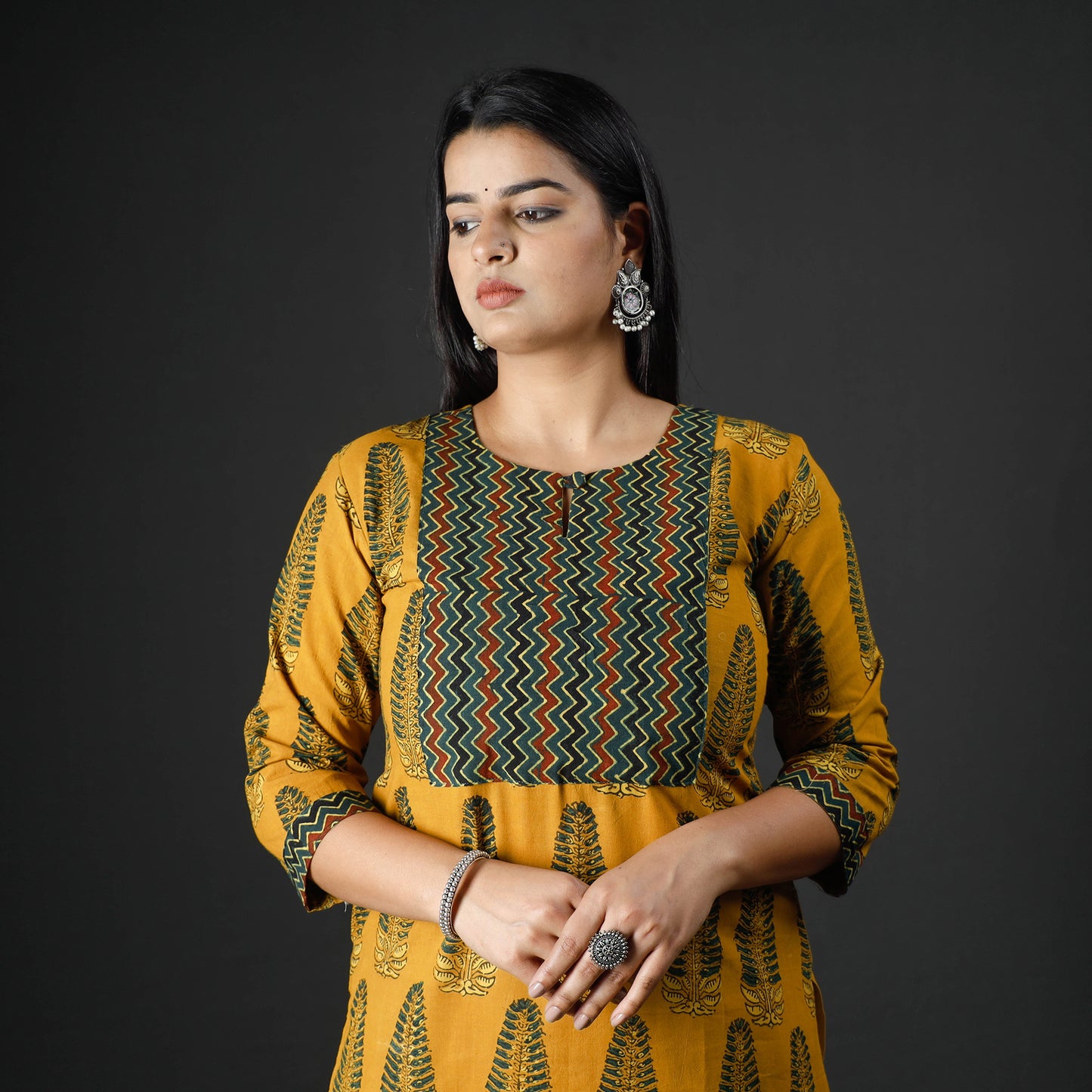 ajrakh cotton kurta