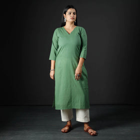 Buy Plain Cotton Long Kurta for Women