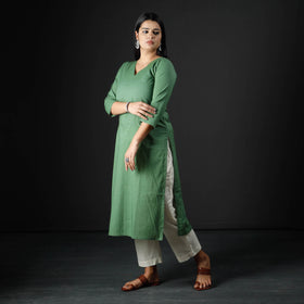 Buy Plain Cotton Long Kurta for Women