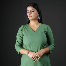 Buy Plain Cotton Long Kurta for Women