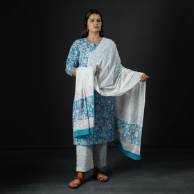 Sanganeri Kurta with Palazzo & Dupatta Set