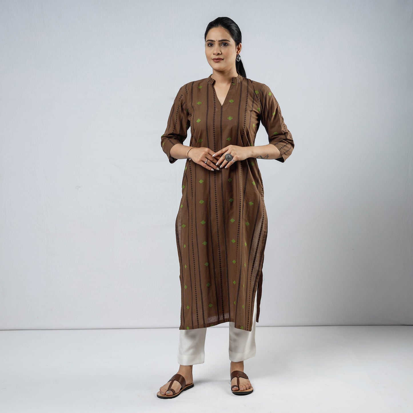 jacquard kurta