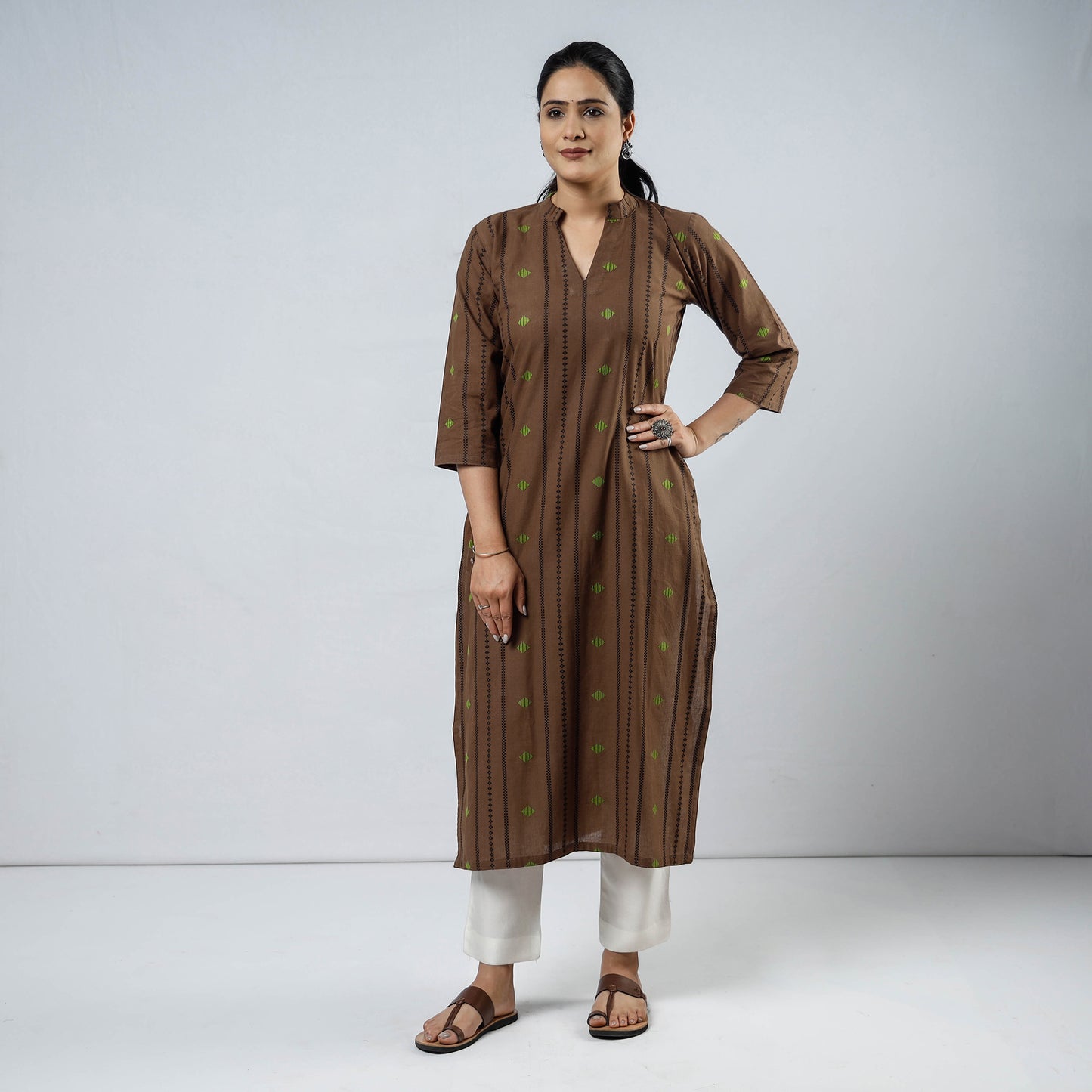 jacquard kurta