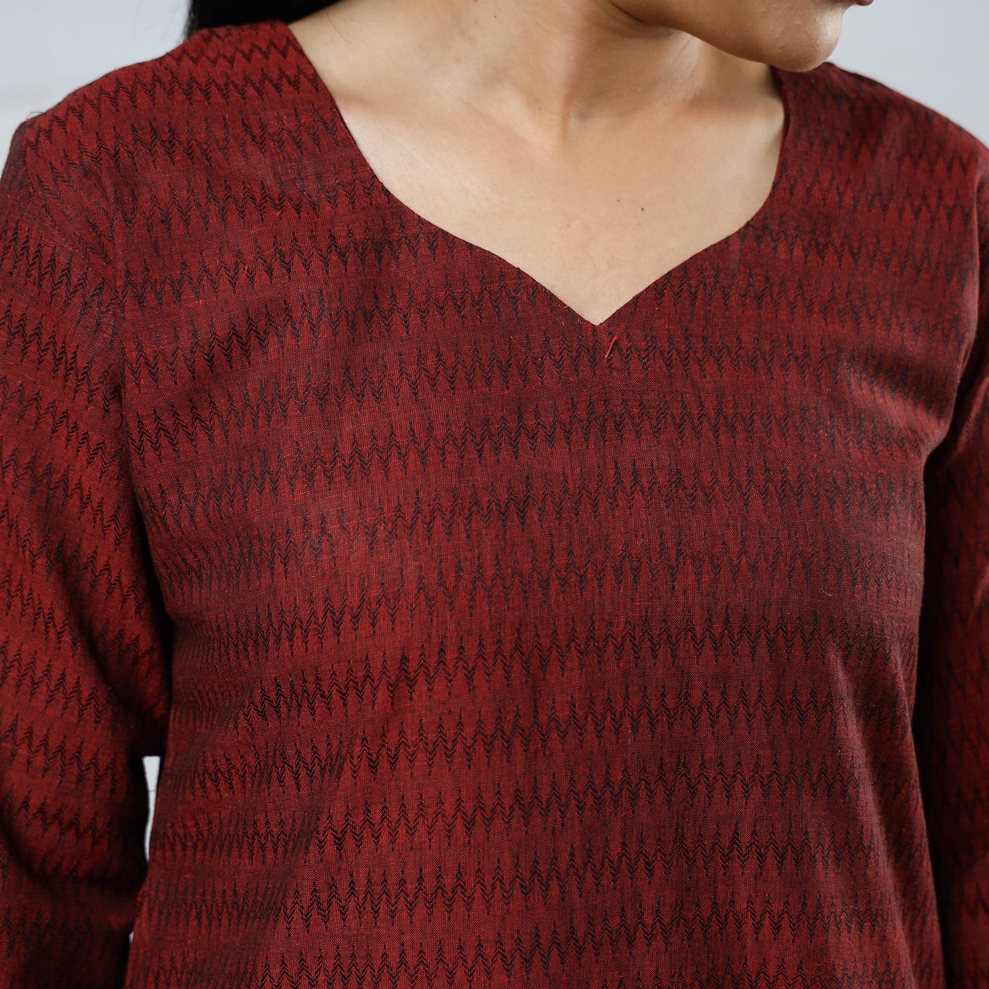 Buy Cotton Straight Jacquard Kurta for Women