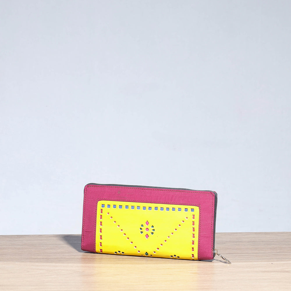 Yellow Handcrafted Kutch Leather Wallet