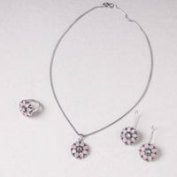 oxidised necklace set